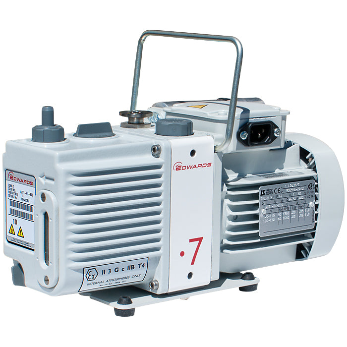 Edwards 0.7 E2M0.7 Rotary Vane Dual Stage Mechanical Vacuum Pump, 115 VAC 1 ph. PN: A37141902