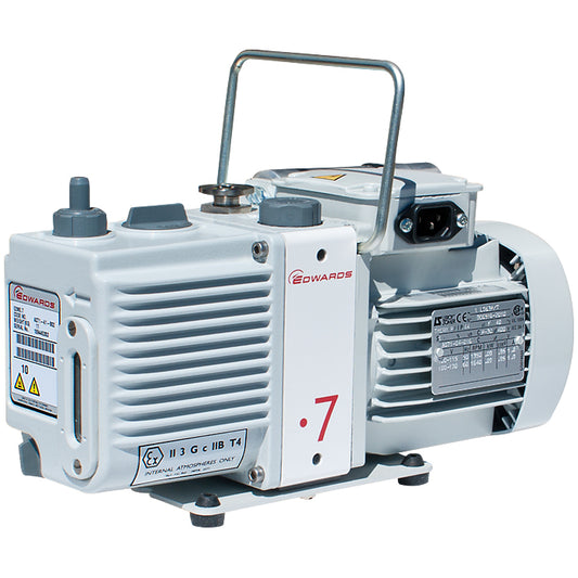 Edwards 0.7 E2M0.7 Rotary Vane Dual Stage Mechanical Vacuum Pump, 115 VAC 1 ph. PN: A37141902